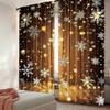 2 Stück Vorhänge mit Weihnachtsbaumdruck, Weihnachtsdekorationen, Schlafzimmer und Wohnzimmer, Heimdekoration, Raumdekoration