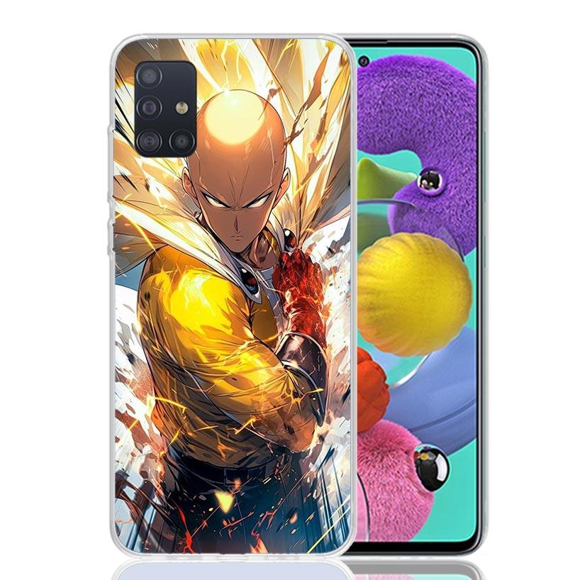 Anime 1 Punch Man Phone Case For Samsung Galaxy A52 A32 A22 A12 A02S A50S A30S A51 A31 AA71 Note 20 Ultra 10 S10 Plus Galaxy A51