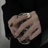 Retro Irregular Water Drop Dripping Ring For Women Silver Color Punk Gothic Open Ring Unisex Designer  Accessories Gift