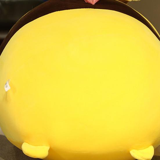 Bee Plush Pillow Soft Safe Stuffed Animal Toy Creative Design Versatile Girls Doll for Home Decor Nap Time