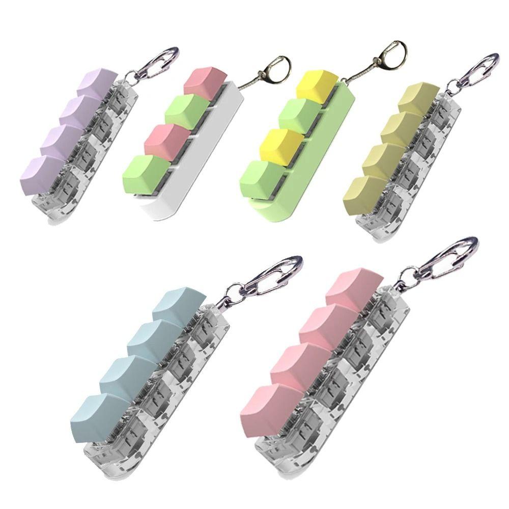 Shaft Tester Keyboard Caps Toy Calming Mechanical Keyboard Key Ring Keyboard Keychain  Fidget