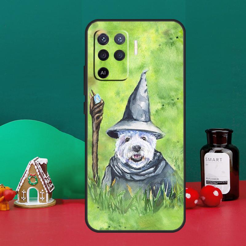 Cartoon Westie Hund Hülle Für Oppo A15 A6 A5 Pro A17 A57 A54 A74 A94 A16 A76 A96 A40 A60 A80 A18 A38 A58 A78 A98