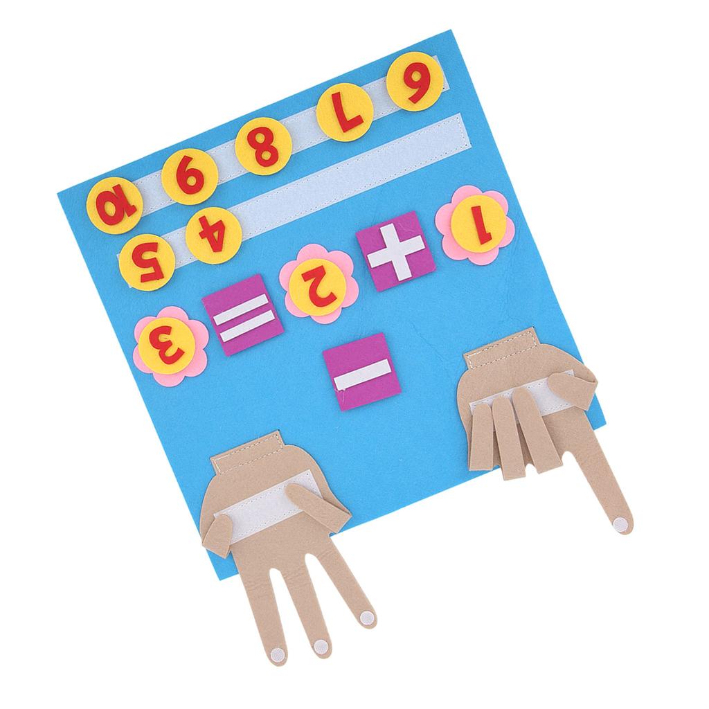 Toddler Busy Board Autism Training Addition and Substraction Bright Colors Felt Busy Book for Kids