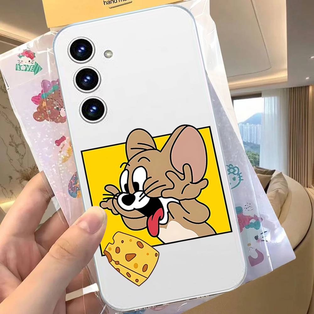 Coque de téléphone mignonne Jerry et Tom Pour Samsung Galaxy Coque transparente A52 A12 A51 S21 Edge S22ULTRA S23 S24 S20LITE Plus Ultra