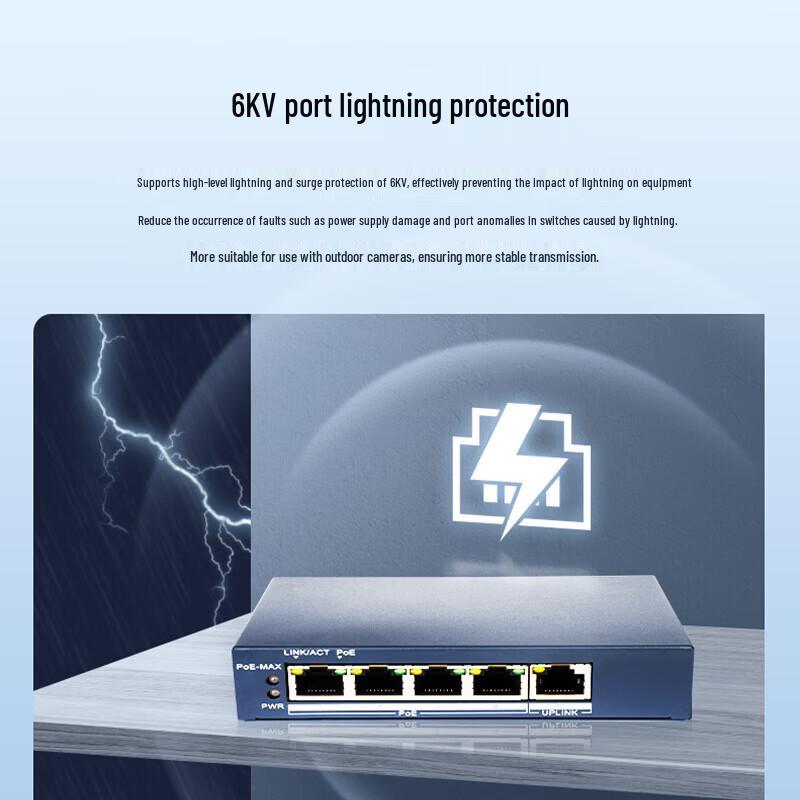 Hikvision DS-3E1505P-60W-E 5-Port Gigabit PoE Managed Switch