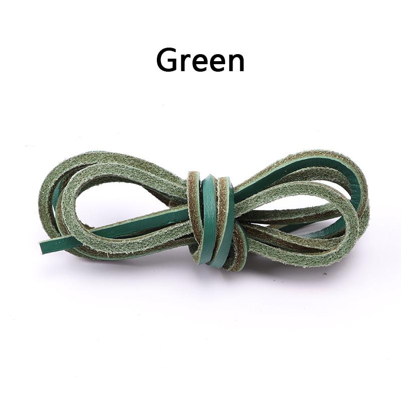 New High Quality Flat Shoelaces Solid Leather Shoe Laces Classic Multicolor Leisure Shoe Lace Outdoor Unisex Boots Shoelace