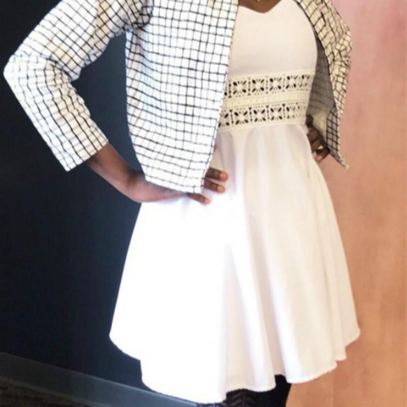 Dámské sexy pasové šněrovací šněrovací šle Nízký střih bez zad s prodloužením na ramena minišaty do A