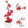 Artificial Potted Flower Plastic Plum Table Decorative