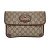 [Gebraucht] Neo Vintage Serie Goldfolien-Logo Monogramm Tigerkopf Dekorative gestreifte Schultergurt Canvas und Leder Umhängetasche Cr - Gut #3NJZ60