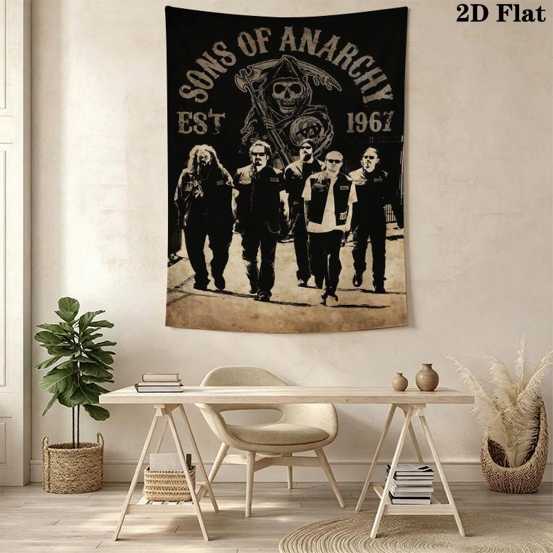 Anarchy Band Wall Tapestry Tapestry Wallmounted Fashion Print Background Wall Hanging Cloth Work Of Art Homestay Soft Decoration Tapestry
