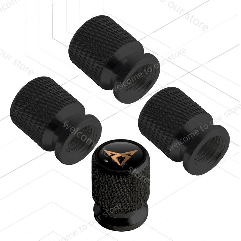 4 Stück/Set Für Ibiza Leon ATECA Tavascan Arona Born Ateca Tarraco Terramar LOGO Abzeichen Auto Rad Reifen Ventilkappen Reifenventilschäfte