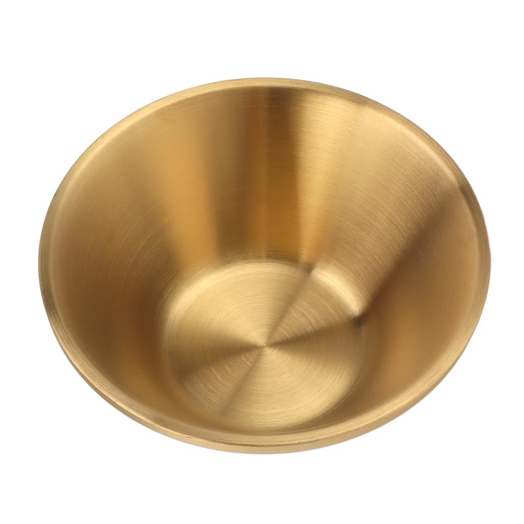 304 Stainless Steel Salad Bowl Double Layer Metal Round Bowl Stylish Salad Mixing Bowls for Snacks