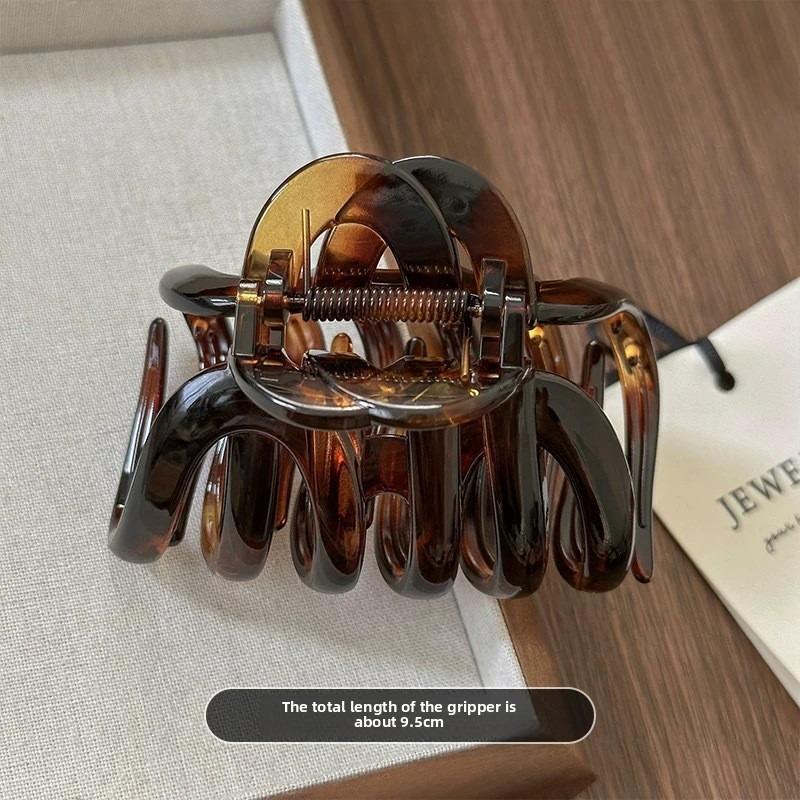 Pumpkin Grab Clip Large Hair VolumeShark ClipHigh-end Look Back of The Head Updo Hair Clip