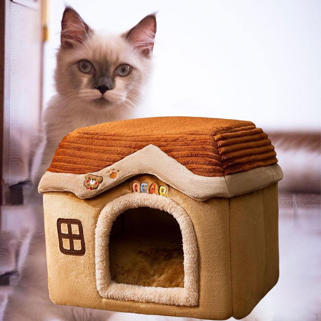 Dog Bed House Removable Cushion Anti Slip Bottom for Small Medium Large Dogs Cat Indoor Cats