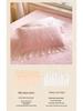 New Elegant Matte Milk Velvet French Lace Princess Style Bedspread Set