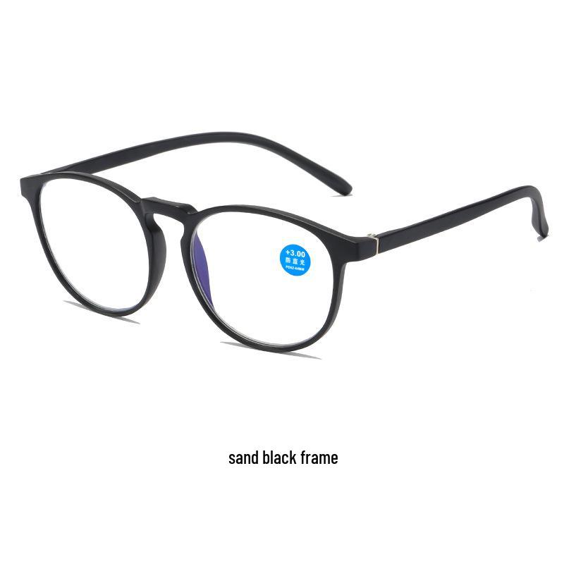 Modische Lesebrille mit großem Rahmen und Blaulichtfilter für mittelalte und ältere Männer und Frauen, Modell 2101