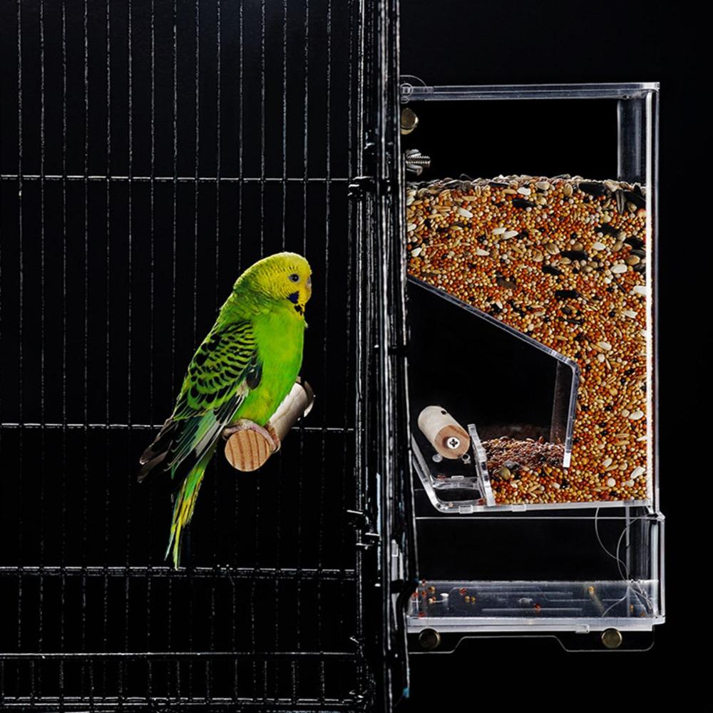 

Canary Automatic Parakeet Акриловые кормушки для птиц Аксессуары для клеток Кормушка для попугаев Диспенсер