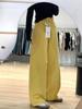 Women's High-Waisted Yellow Distressed Wide-Leg Jeans - Autumn Casual Loose Fit