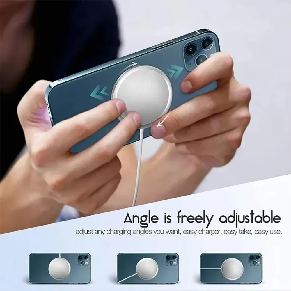 Portable Disc Intelligent PD Magnetic Wireless Charging Magnetic Wireless Travel Charger Type-C Fast Charging Circular Stands