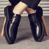 Fashion Men's Dress Formal Calfskin Leather Shoe Men Business Casual Men Fashion Breathable Shoes British Casual Lace Up Single Leather