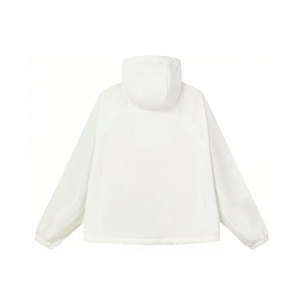 Fila X Pepe Shimada Embroidered Cat Head Logo Casual Woven Hooded Jacket Women Jackets Cloud-White F11W133798F-WT