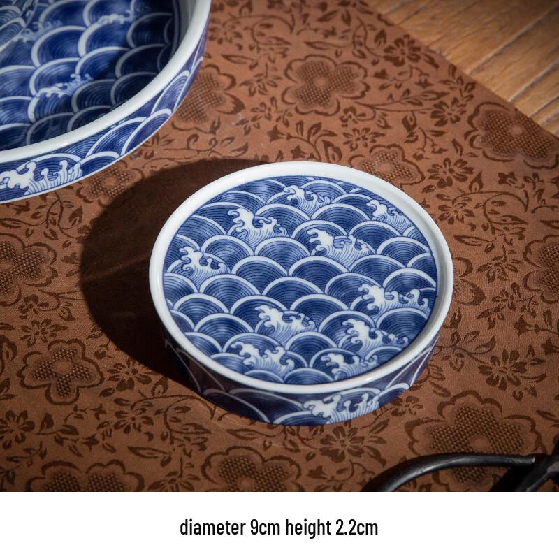 Chaxun Vintage Blue and White Wave Tea Set