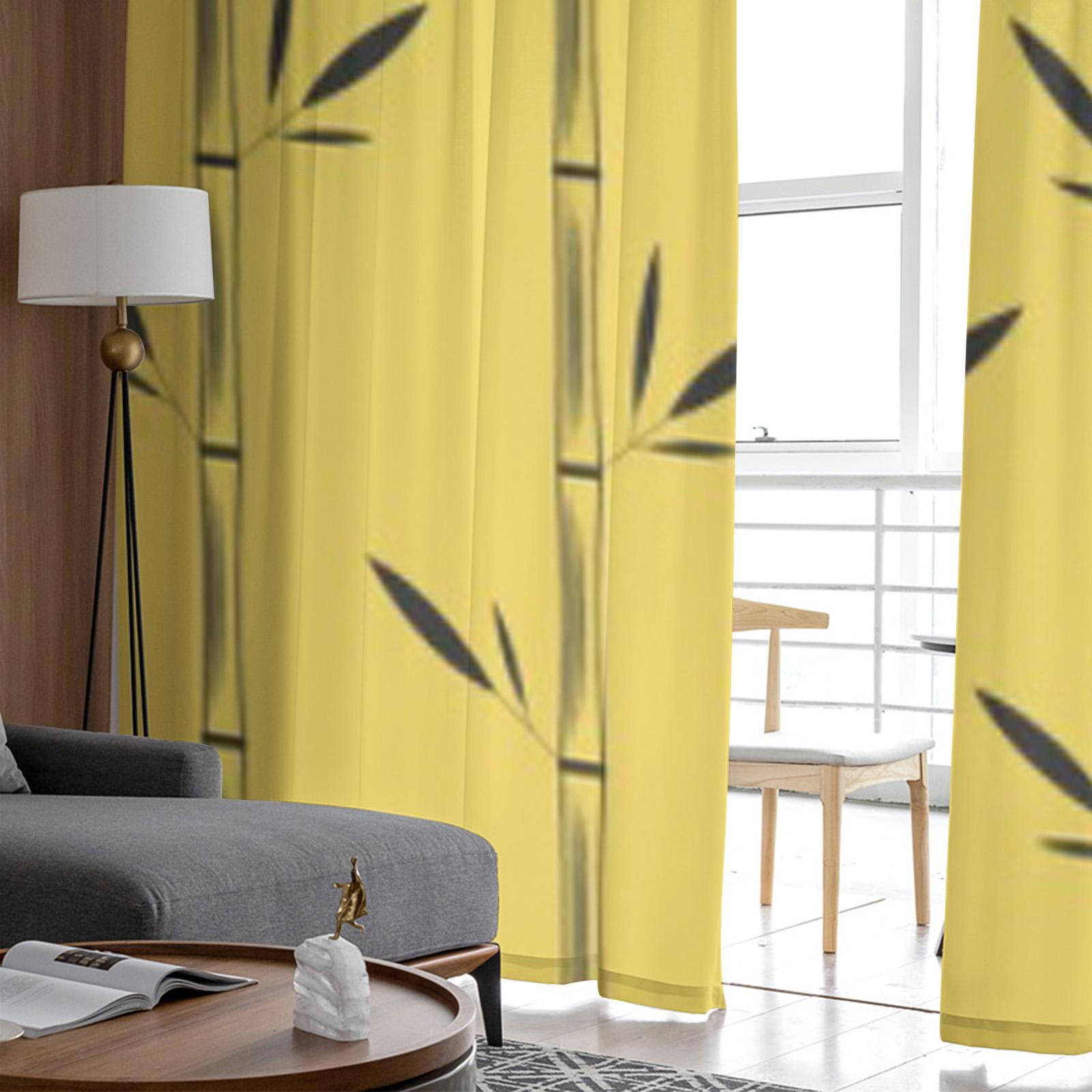 Листья бамбука Роскошные шифоновые прозрачные шторы для гостиной — фото 4