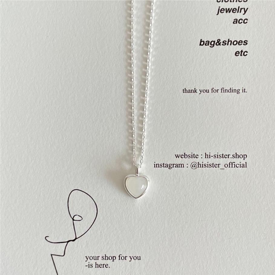 Copper-Plated Silver Peach Heart Necklace for Women - Sweet, Cute, Pink/Blue, Fashionable Clavicle Chain