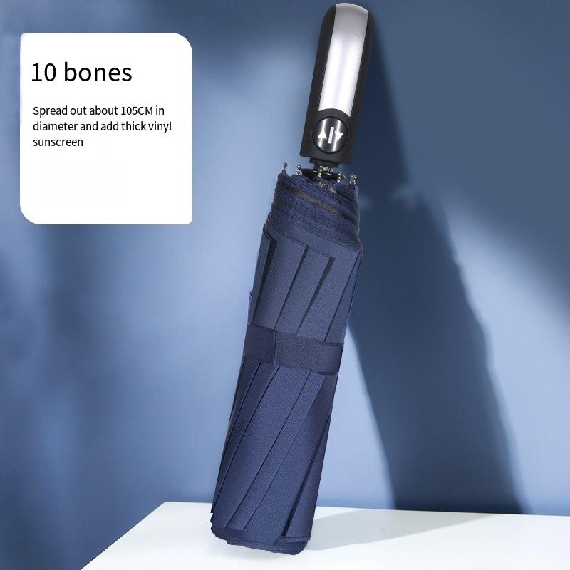 Średnica parasola 105 cm Automatycznie składany parasol Dziesięciożebrowy parasol Mocny krem przeciwsłoneczny Wiatroodporny i wodoodporny Duży parasol