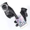 New Autumn and Winter Warm Gloves Plus Velvet Cold Proof Women's PU Leather Gloves Rabbit Hair Ball Play Mobile Phone Touch Screen Gloves