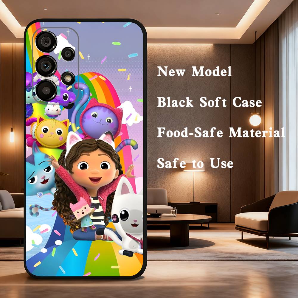 

G-Gabbys D-Dollhouse For Samsung Galaxy A73,31,Note,72,41,8,9,52,J7,22,71,53,32,Soft Black Silicone Cover Case SamsungA41