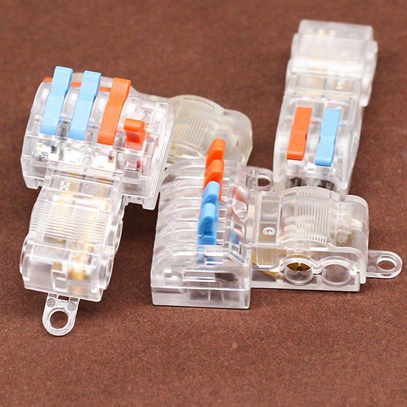 10PCS Mini Connecteur de Fil Type T Rapide Bornes de Connexion Rapide Électrique Sertissage Non Destructif Sans Couper le Câble Ligne Isolée