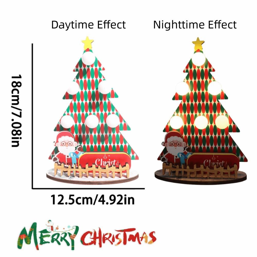 Desktop Size Christmas Lights Luminous LED Christmas Tree DIY Gift Xmas Ornaments Room Decor