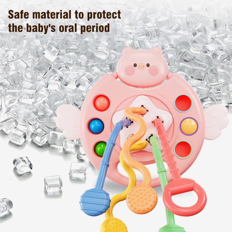Montessori Silicone Pull String Sensory Toys Baby 0 12 Months Development Educational Learnin Activity Toy Kids 1 To 2 Years