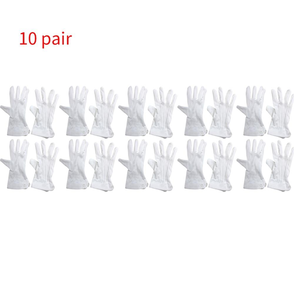 White Cotton Work Gloves for Dry Hands Ceremonial Handling Film Jewelry Silver Inspection Gloves White Honor Guard Parade Santa