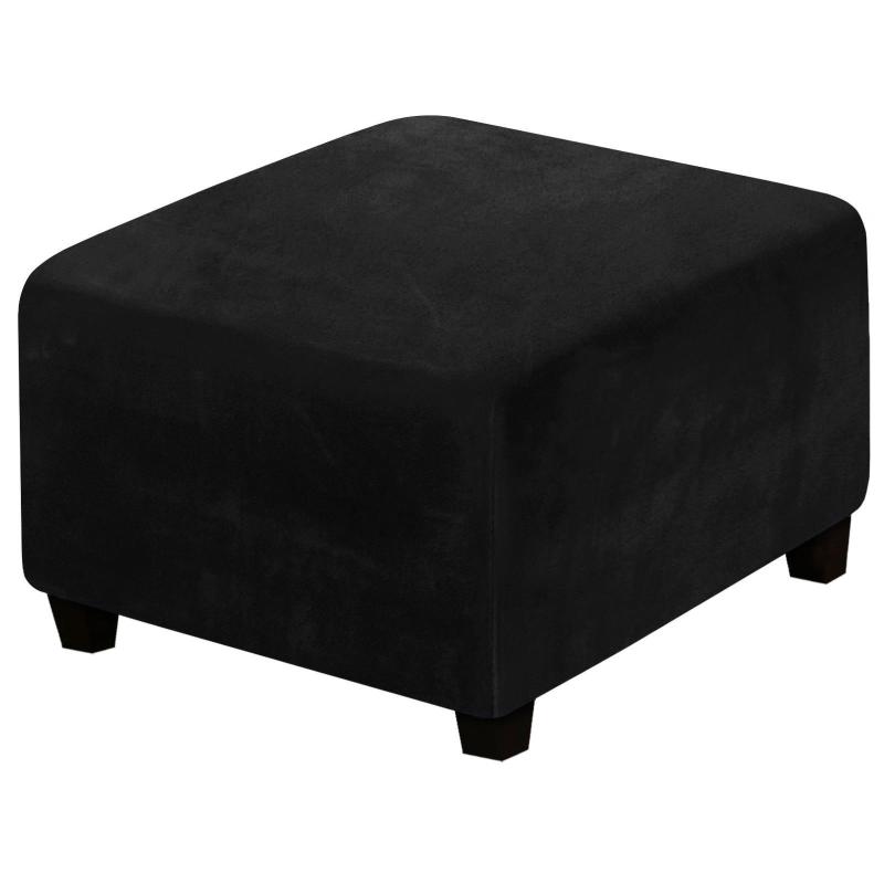 Velvet Square Low Stool Cover Protector Strečový all-inclusive obal na třmen