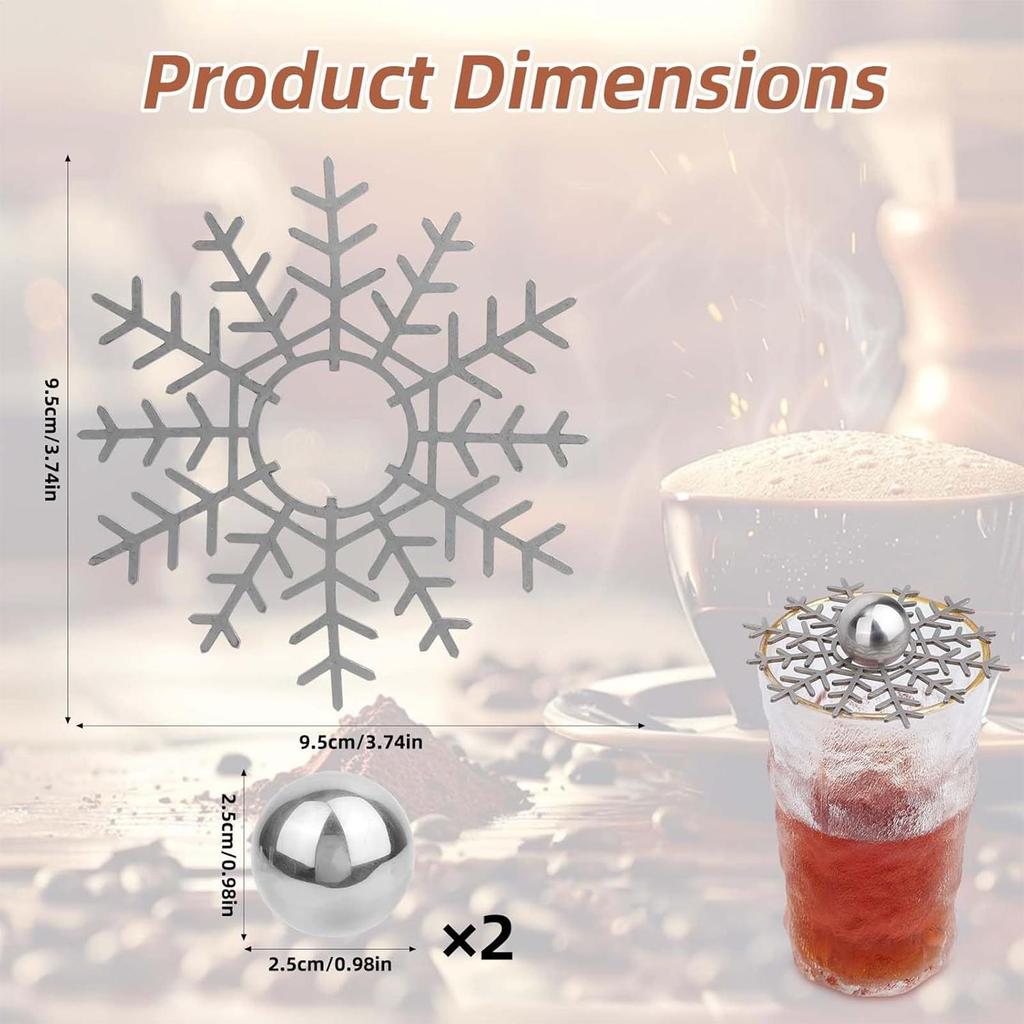 Coffee Chilling Ball 2 Pieces Metal Reusable Chilling Tool With Stand Cold Ball Machine Accessories For Gatherings Banquets