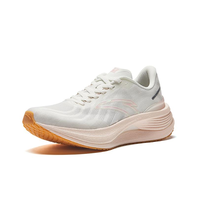 Anta Comfortable Cushioning Non-Slip Wear-Resistant Low-Top Casual Running Shoes Women sneaker White Orange 122435561-1