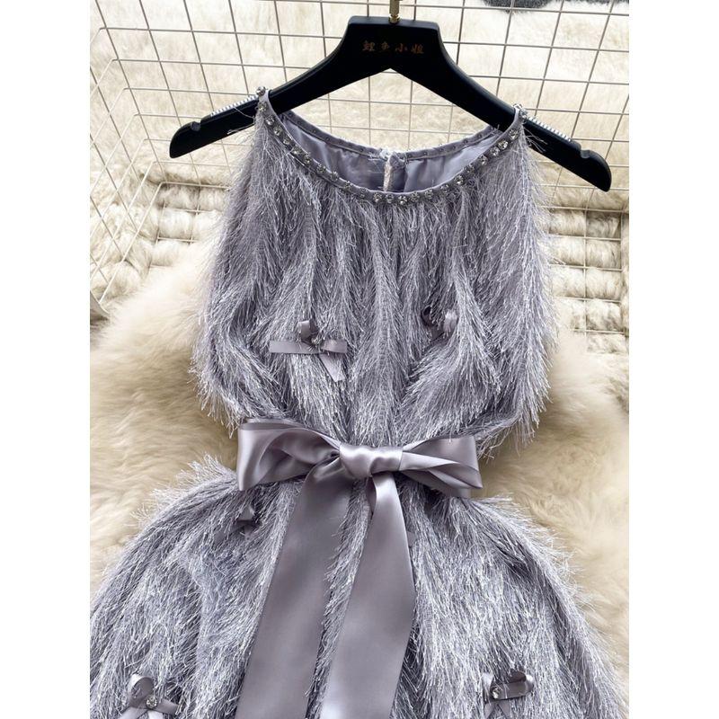 French Dress Summer Slimming Birthday Party Halterneck