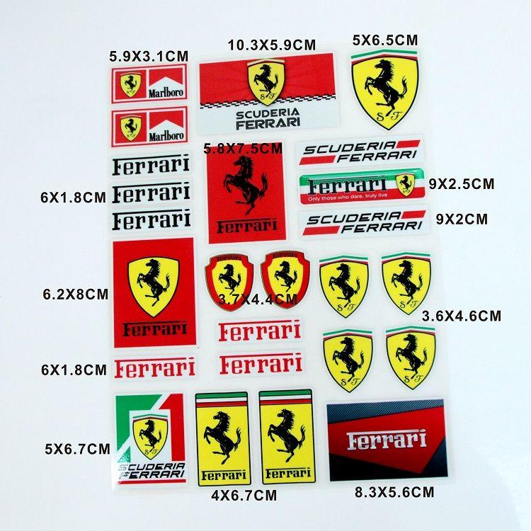 Ferrari Reflective Car Stickers Electric Bicycle Motorcycle Decoration Personalized Stickers for Ferrari SJ Teams Competizione