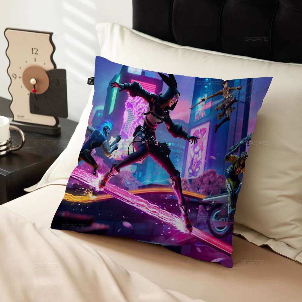 F-Fortnites Gaming Cushion Cover Car Throw Pillow Case For Sofa Car Christmas Gift 40X40Cm 45X45Cm