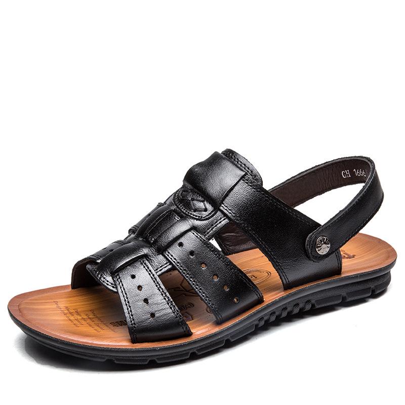 2025 summer new sandals men's casual sports beach shoes breathable, convenient and versatile two wear simple men's sandals men