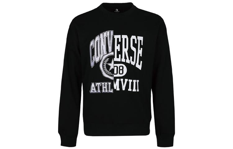 Converse Sweatshirts Men s Black Crew Neck Moderate Regular 10018354-A03 L