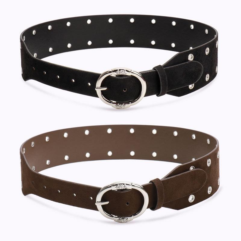 Ceinture de taille Fashion Punk pour Dames avec Boucle en Alliage pour Streetwear et Jupes Courtes