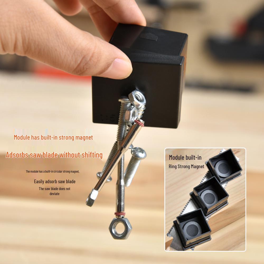 Magnetic Woodworking Dovetail Joint Guide Set: 90° Right Angle Saw & Marking Gauge for DIY Tenon Projects