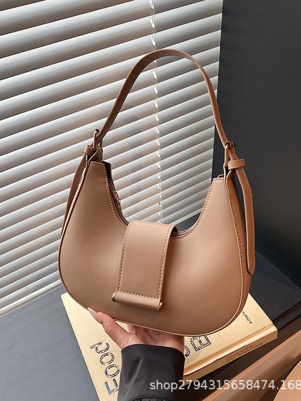 Solid Color Stylish Single Shoulder Underarm Women's Bag - 2025 Autumn/Winter Collection