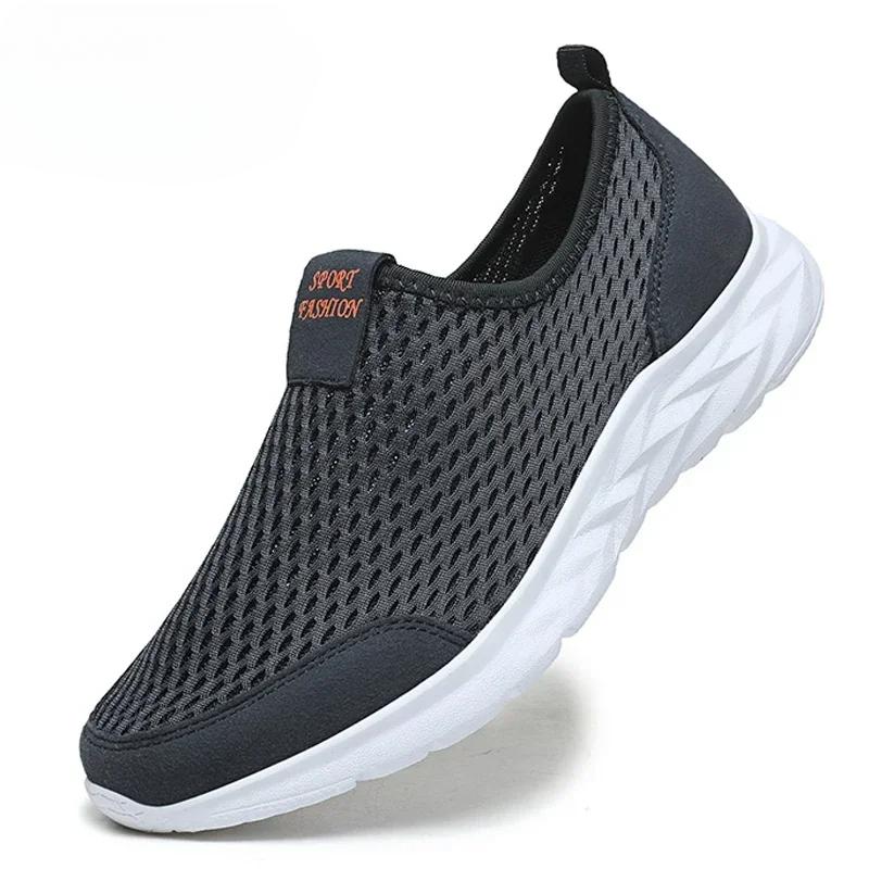 Adidași Bărbați Plasă Respirabilă Pantofi Casual Bărbați Exterior Antiderapanți Mărimi Mari Mocasini Mers pe Jos Ușori Pantofi de Tenis Bărbați