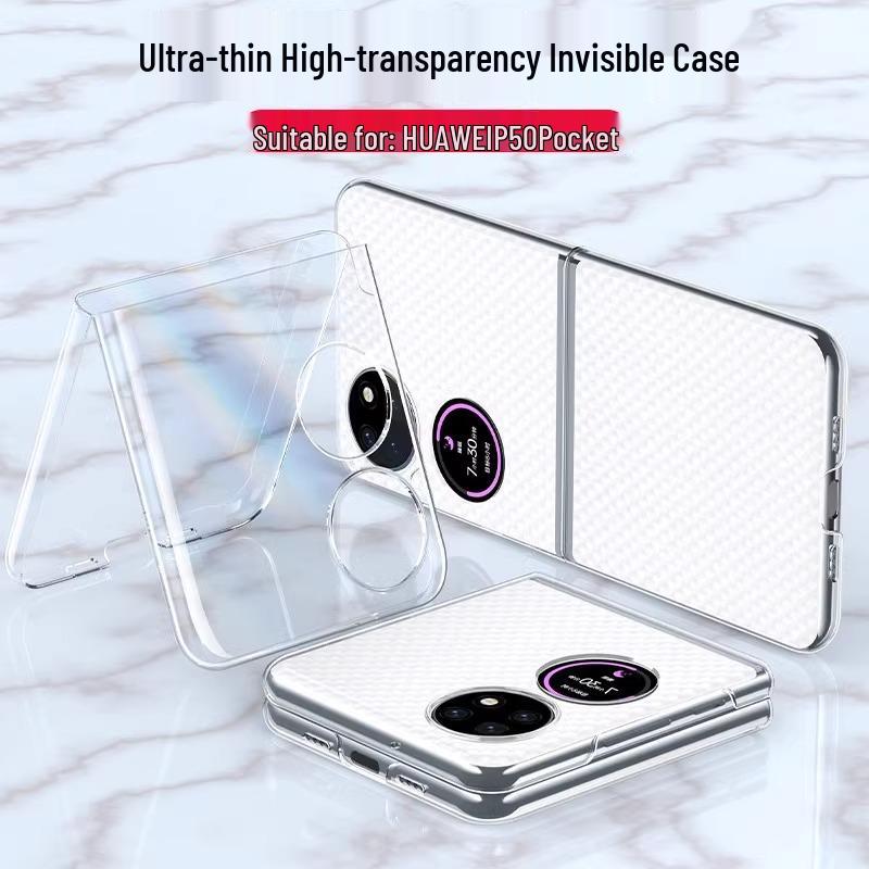 

Huawei Pocket2 Transparent Case: Crystal Clear PC Cover for Foldable Screen Huawei P50 Pocket/Pocket S Compatible
