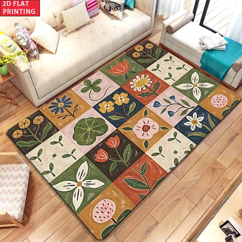 Kawaii Cartoon Bear Large Room Carpet Non Slip Cartoon Kids Bedroom Living Room Floor Mat Home Decor Children's Play Carpet