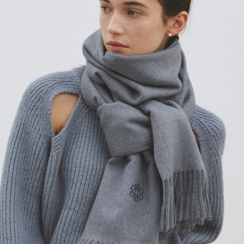 NICK&NICOLE NICOLE PREMIUM MUFFLER_CHARCOAL